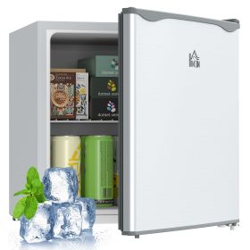 Mini Freezer Countertop, 1.1 Cu.Ft Compact Upright Freezer with Removable Shelves, Reversible Door for Home, Dorm, Apartment and Office, Gray