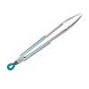 12-Inch Silicone and Stainless Steel Locking Tongs, Deep Teal