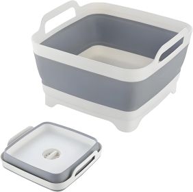 Collapsible Dish Basin with Drain Plug