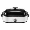 Roaster Oven, 18QT Electric Roaster Oven, 150-450 F Adjustable Temp Electric Roasting Pan, Multifunctional Electric Roaster Oven with Self-Basting Lid