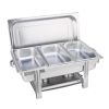 Stainless Steel Triple Tray Chafing Dish – Buffet Food Warmer with Durable Metal Construction