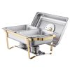 Chafing Dish Buffet Set, 4 Qt 2 Pack, Stainless Steel Chafer with 4 Half Size Pans