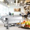 0.79 Gallon Stainless Steel Triple Tray Chafing Dish – Buffet Food Warmer with Durable Metal Construction