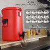 Stainless Steel Insulated Beverage Dispenser, 4.5 Gallon 17.2 Liter, Thermal Hot and Cold Drink Server Dispenser with Spigot Handle