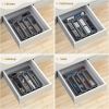 5 Pack Silicone Drawer Organizer for Kitchen, DIY Free Combination Silverware Organizer, Utensil Drawer Organizer