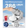 Ice Crusher Machine, 286lbs Per Hour Electric 4 Blades Snow Cone Maker, Stainless Steel Shaved Ice Machine with Bowl and Cover
