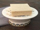 Color Painted Flower Ceramic Soap Dish Oval Jewelry Plate