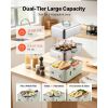Electric Food Steamer 13.7 QT 2-Tier Stainless Steel for 3-6 Servings, 1500W Vegetable & Meal Steamer for Cooking with 9 Pre-Programmed Settings