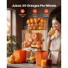 Commercial Orange Juicer Machine, 120W Electric Orange Juice Press, Stainless Steel Orange Squeezer for 20 per Minute