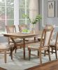 Modern Natural Tone Dining Table w Open Lower Shelf 1pc Rectangle Table Kitchen Dining Room Furniture