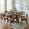43.3in-59in Extendable Round Dining Table for 4-8,Modern Kitchen Oval Dining Table with Removable Leaves Space Saving