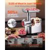 Electric Meat Grinder, 5 Lbs/Min Capacity, #8 Meat Mincer with 3 Grinding Plates, 3 Sausage Stuffing Tubes & Kubbe Kit