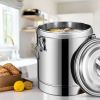 9.3 gal Stainless Steel Stock Pot Dispenser with Tap – Hot & Cold Beverage Container, Durable Thermal Drink Dispenser