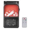 800W Plug-In Space Heater Wall Outlet Heater with 360° Rotatable Plug Adjustable Temperature 2 Wind Speeds Remote Control