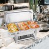 Stainless Steel Triple Tray Chafing Dish – Buffet Food Warmer with Durable Metal Construction