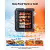 Insulated Food Pan Carrier, 82 Qt Non-Electrical Food Warmer, with Wheel & 304 Stainless Steel Latch, LLDPE Stackable Hot Box
