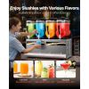 Slushie Machine, 12L/3.17Gal x 4 Tank Commercial Slushy Maker, Frozen Drink Maker with Self-Cleaning