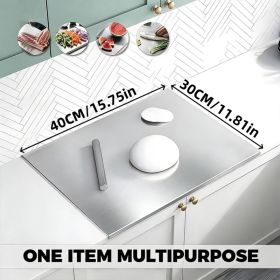 Stainless Steel Cutting Board For Kitchen - Large 304 Chopping Boards, Suitable For Meat Vegetables Bread And Baking,Kitchen Accessories. (Option: 11.81inX15.75in)