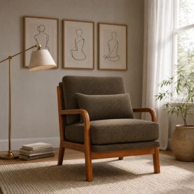 Wooden Lounge Chair (Option: Coffee)