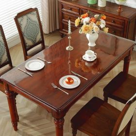 Clear Table Protector Mat -1.5mm Thickness Waterproof Heavy Duty PVC Table Cover For Dining Room Table (Option: 1.5mm-40x71inch)