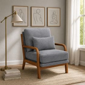 Wooden Lounge Chair (Option: Light Gray)