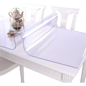 1.5mm Thick Clear Table Cover Protector Table Cover Rectangle PVC Clear Table Protector Desk Protector Mat For Dining Room Table. (Option: 1.5mm-42x83inches)