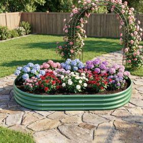 Galvanized Raised Garden Bed 6x3x1ft - Heavy Duty Metal Planter Box for Vegetables, Herbs & Flowers, Rust-Proof Outdoor Garden Bed with Large Capacity (Option: Green)