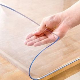 Clear Table Protector Mat -1.5mm Thickness Waterproof Heavy Duty PVC Table Cover For Dining Room Table (Option: 1.5mm-24inches-59inches)