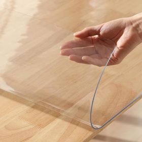 Clear Table Protector Mat -1.5mm Thickness Waterproof Heavy Duty PVC Table Cover For Dining Table & Kitchen (Option: 1.5mm-28x48inches)