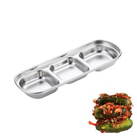 Stainless Steel Square Sauce Dish Hotpot Seasoning Disc (Color: Silver, Type: Dish)
