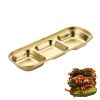 Stainless Steel Square Sauce Dish Hotpot Seasoning Disc