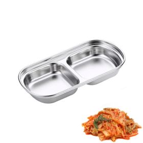 Square Sauce Dish Hotpot Seasoning Disc Barbecue Tableware (Color: Silver, Type: Dish)