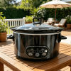 6/8 Quart Slow Cooker with 3 Cooking Settings, Non-Stick Ceramic Inner Pot, Dishwasher-Safe Lid, Multi-Functional Slow Cooker for Soups, Stews