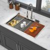 Topmount Drop-in Kitchen Double Sink (50/50) - 16 Gauge with Two 10" Deep Basins, Brushed Nickel