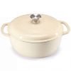 6 Quart Enamel Cast Iron Dutch Oven with Moisture-Sealing Lid for Bread Baking Braising And Slow Cooking, Dual Handles, Oven Safe