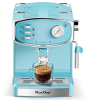 Italian espresso machine with semi-automatic coffee brewing, pressure gauge, milk frother, steam bar, 1350W 51mm grinder
