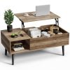 Lift Top Coffee Tables For Living Room 39.37"x19.7" Desk Tea Wood Dining Tables Adjustable Storage Shelf Easy Lift Or Lower