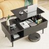 Lift Top Coffee Tables For Living Room 39.37"x19.7" Desk Tea Wood Dining Tables Adjustable Storage Shelf Easy Lift Or Lower