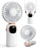 Portable Handheld Fan, 4000mAh Battery Operated 3 in 1 Multifunction Personal Travel Fans with Digital Display, 90° Foldable Desk Fans with Base