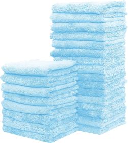 24 Pack Kitchen Dishcloths - Does Not Shed Fluff - Reusable Dish Towels, Dish cloths, Super Absorbent Coral Fleece Cleaning Cloths (Material: Microfiber)