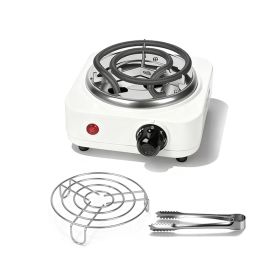 Charcoal Burner Compact Coal Burner with Tools (Color: White, Type: Kitchen Supplies)