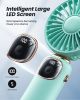Portable Handheld Fan, 4000mAh Battery Operated 3 in 1 Multifunction Personal Travel Fans with Digital Display, 90° Foldable Desk Fans with Base