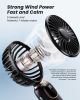Portable Handheld Fan, 4000mAh Battery Operated 3 in 1 Multifunction Personal Travel Fans with Digital Display, 90° Foldable Desk Fans with Base