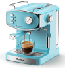 Italian espresso machine with semi-automatic coffee brewing, pressure gauge, milk frother, steam bar, 1350W 51mm grinder