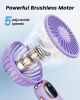 Portable Handheld Fan, 4000mAh Battery Operated 3 in 1 Multifunction Personal Travel Fans with Digital Display, 90° Foldable Desk Fans with Base