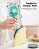 Portable Handheld Fan, 4000mAh Battery Operated 3 in 1 Multifunction Personal Travel Fans with Digital Display, 90° Foldable Desk Fans with Base