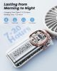 Portable Handheld Fan, 4000mAh Battery Operated 3 in 1 Multifunction Personal Travel Fans with Digital Display, 90° Foldable Desk Fans with Base