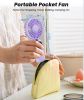 Portable Handheld Fan, 4000mAh Battery Operated 3 in 1 Multifunction Personal Travel Fans with Digital Display, 90° Foldable Desk Fans with Base