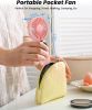 Portable Handheld Fan, 4000mAh Battery Operated 3 in 1 Multifunction Personal Travel Fans with Digital Display, 90° Foldable Desk Fans with Base