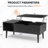 Lift Top Coffee Tables For Living Room 39.37"x19.7" Desk Tea Wood Dining Tables Adjustable Storage Shelf Easy Lift Or Lower